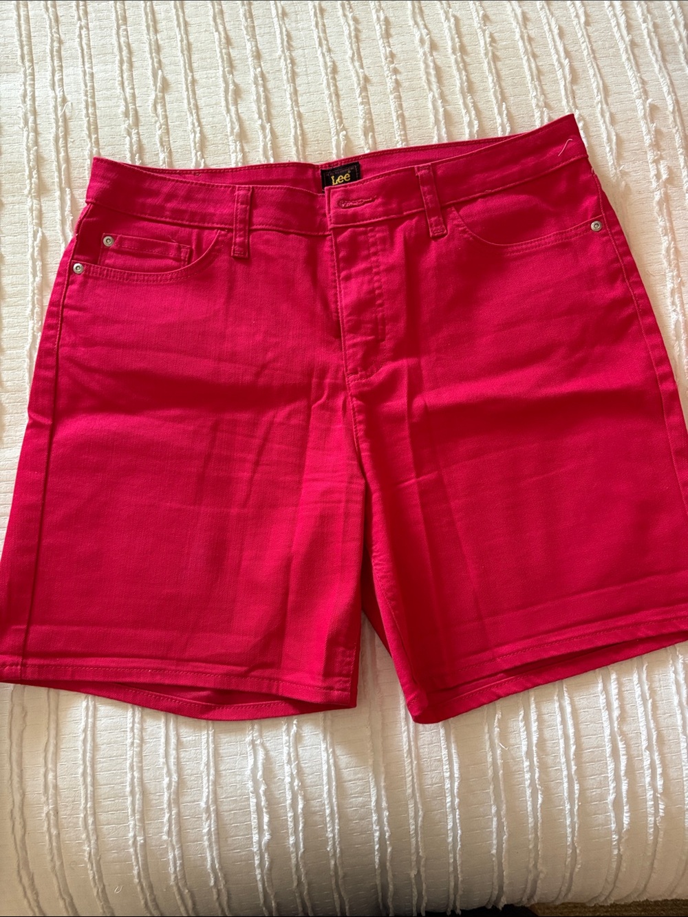 Lee Bright Pink Women's Denim Bermuda Shorts